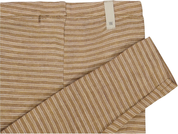 Wheat Uld Leggings Clay melange wool stripe