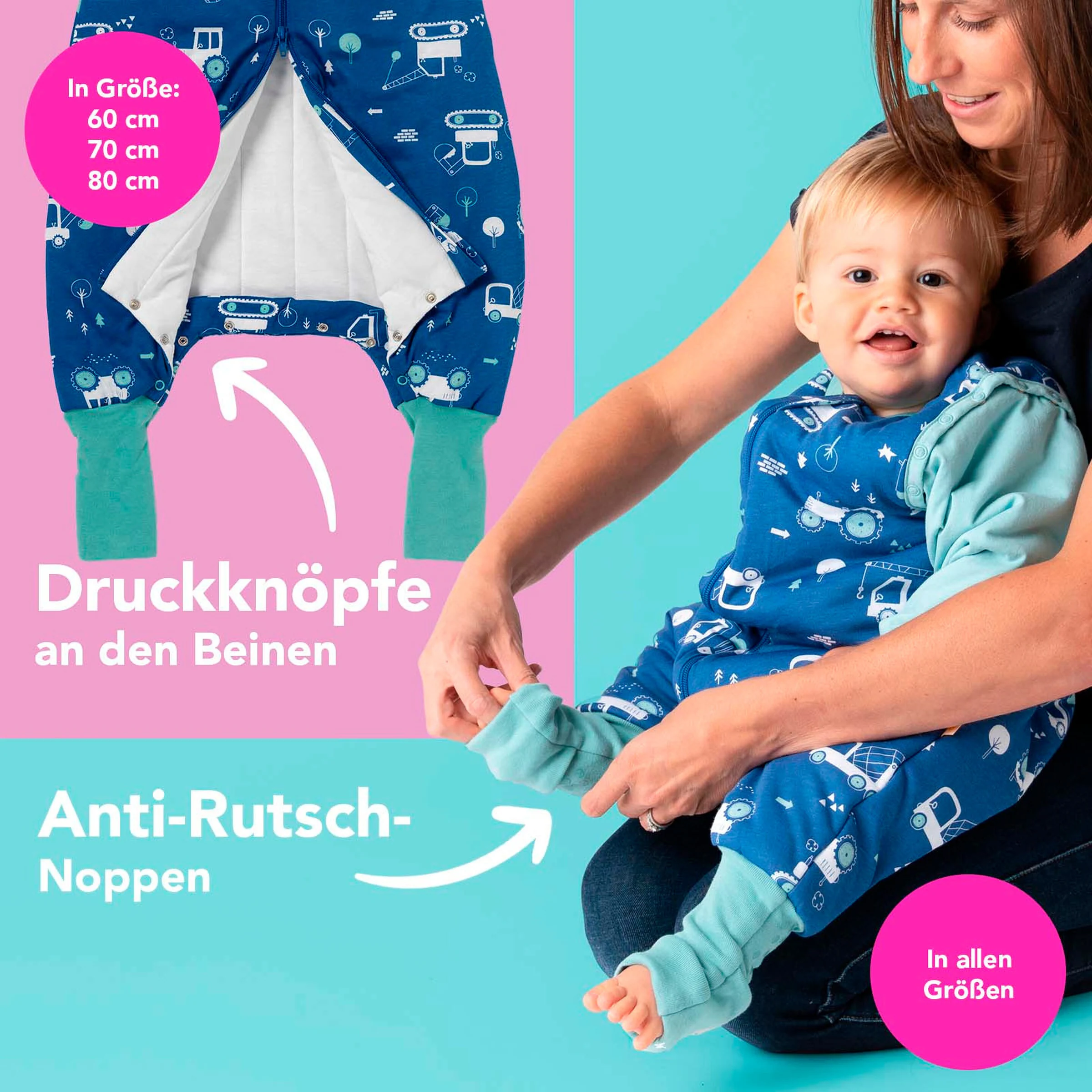 schlummersack Schlafsack mit Füßen 3.5 Tog Bagger