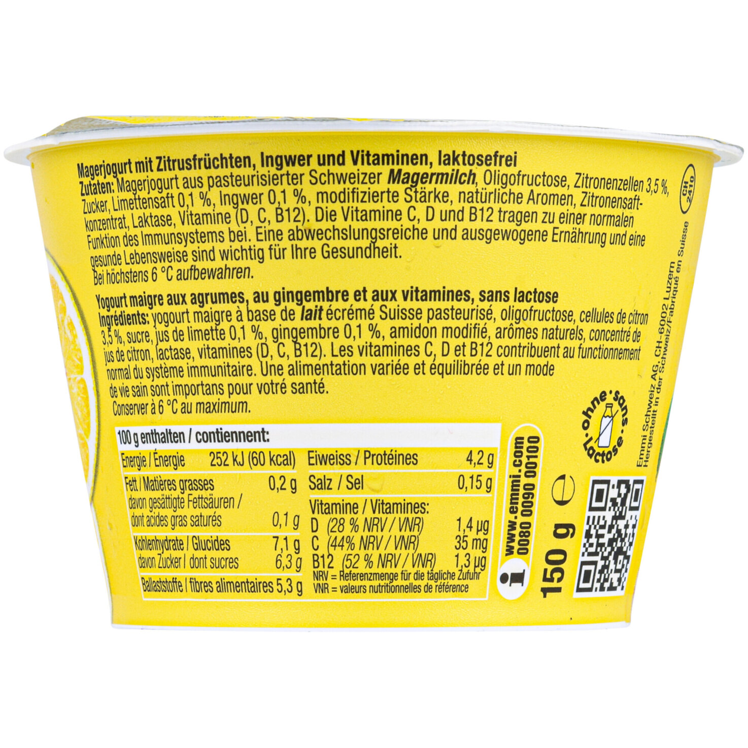 Emmi Vitamin Joghurt Defence Zitrus & Ingwer