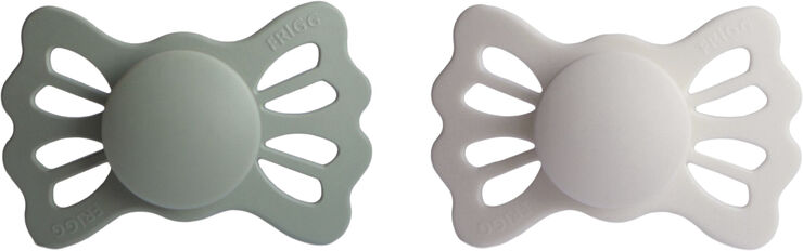 Frigg FRIGG Lucky symmetriske sutter i medicinsk silikone 2-pak str. 2 - Sag Sage/silver gray