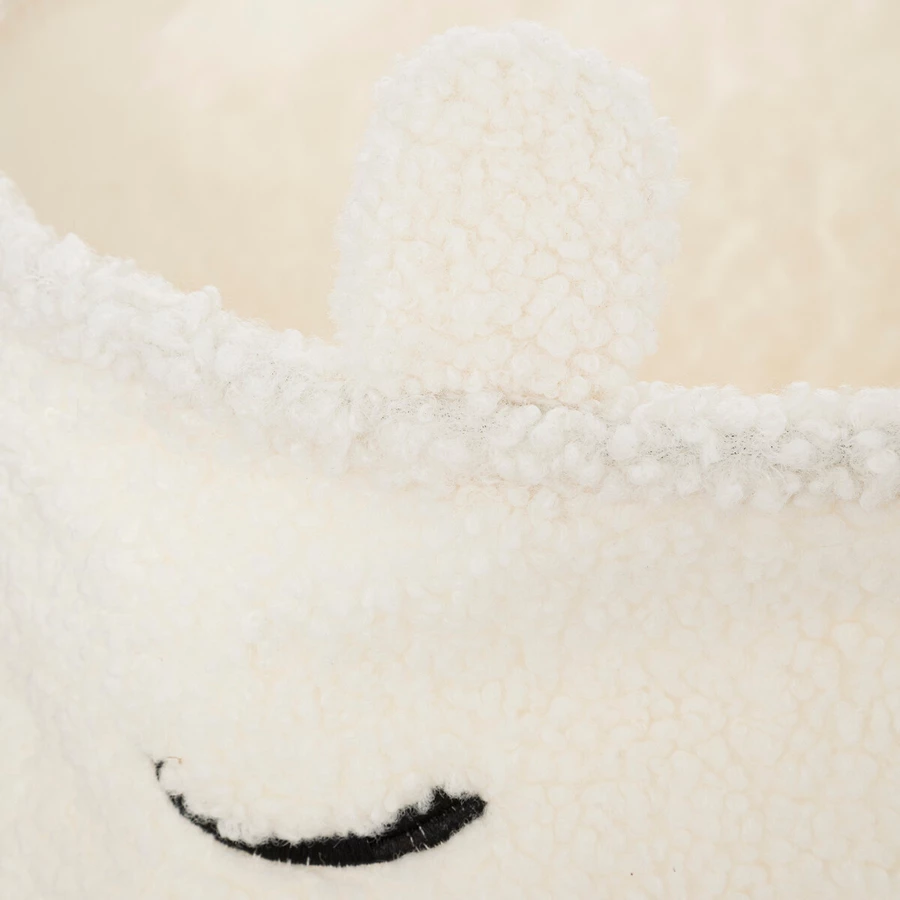 atmosphera Aufbewahrungskorb Bouclé Bär weiß