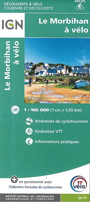 IGN - MORBIHAN A VELO ECHELLE 1 105 000