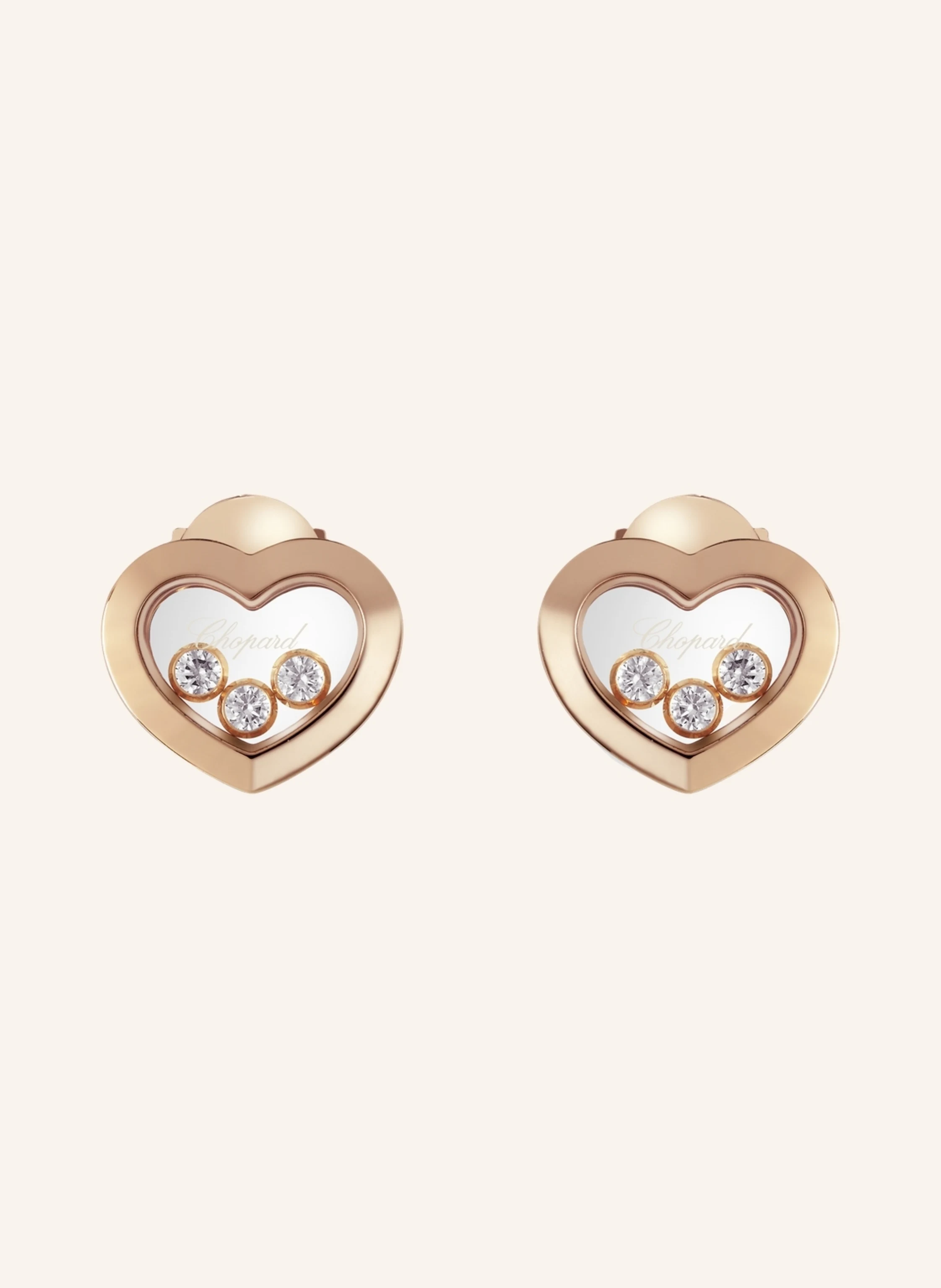 Chopard Ohrring HAPPY DIAMONDS ICONS Ohrringe aus 18 Karat Roségold und Diamanten