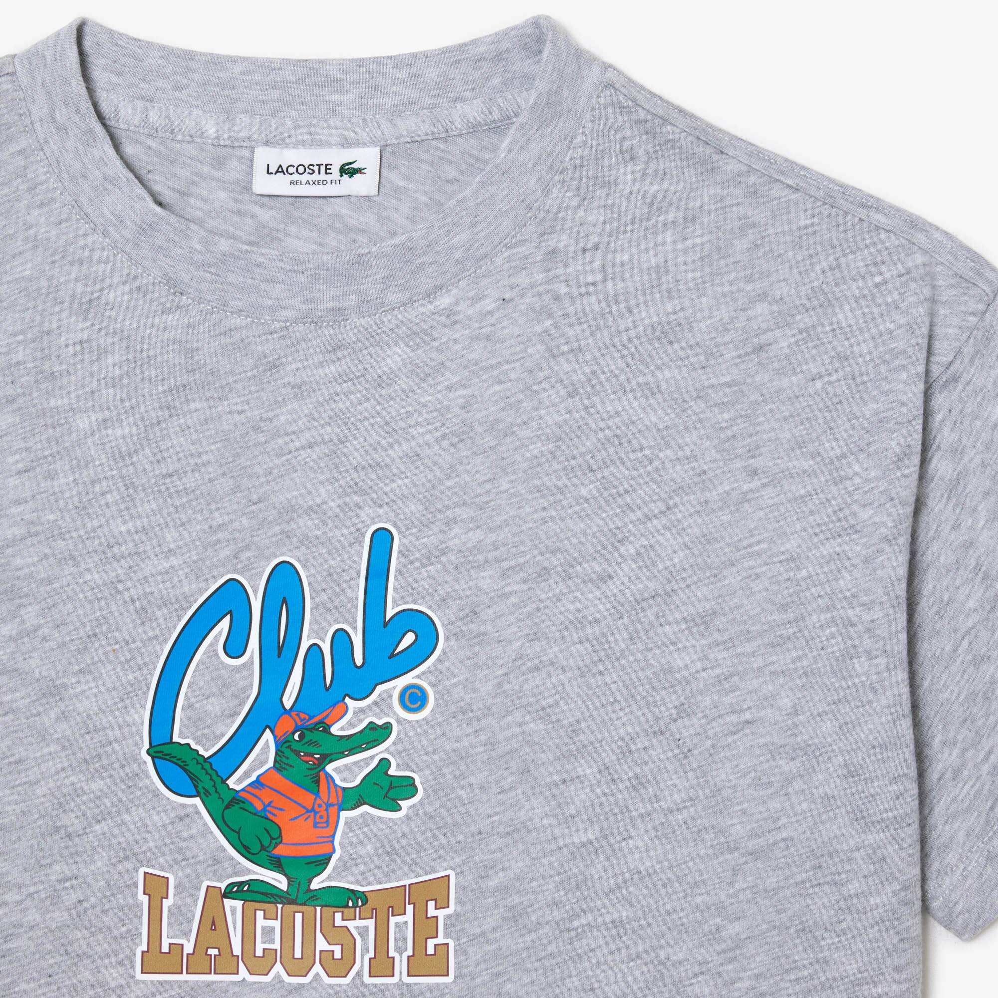 T-Shirt mit Maskottchen-Aufdruck T-Shirts & Hemden - Grau - Lacoste - Kinder