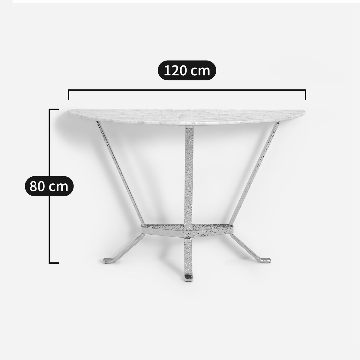 OTTO STUDIO PARA AM.PM<br>Mesa de console em mármore Carrara e ferro ZEN