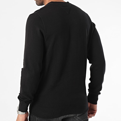 Pull Col V Classic Cotton 2022 Noir