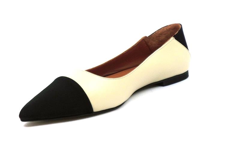 Babouche BECCA-78 BLACK/LIGHT BEIGE 235