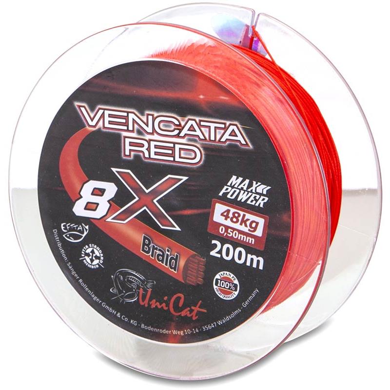 Tresse Unicat Vencata Red 8X - 200M