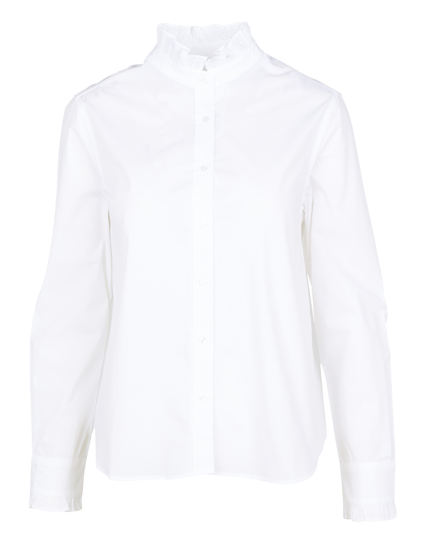 GABY - Chemise col victorien en coton | Blanc
