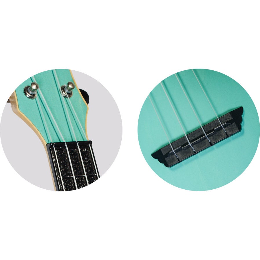 Flight Travel Series TUS35 Light Blue sopraan ukelele met gigbag