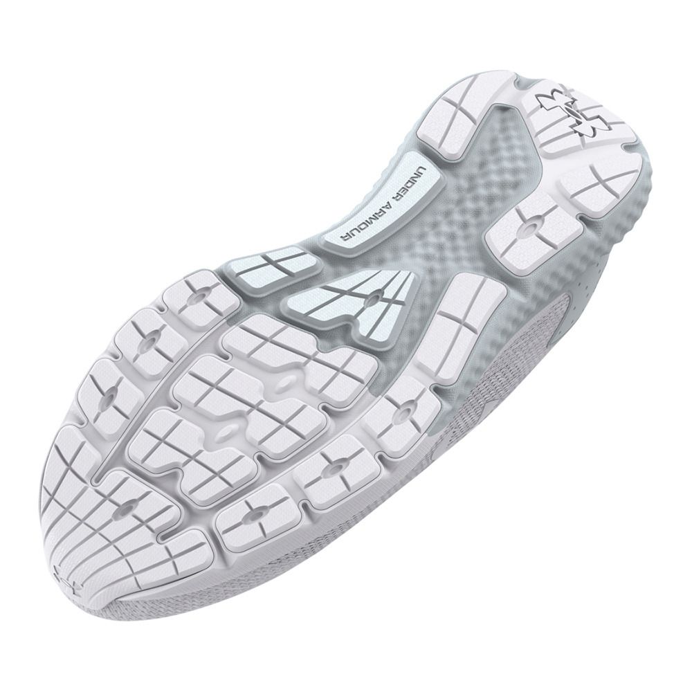 Under Armour UA W CHARGED ROGUE 3 KNIT - Chaussures running Femme white/gray mist/iridescent