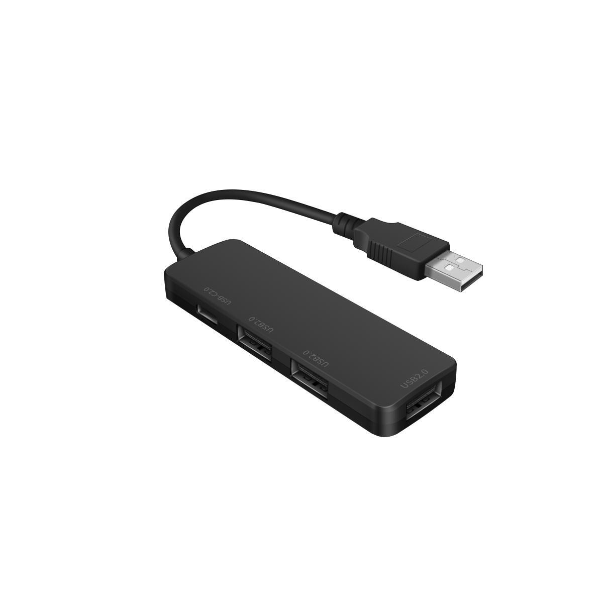 NÖRDIC USB-A 2.0 Hub 4 porter 3xUSB-A 480Mbps 1xUSB-C 480Mbps