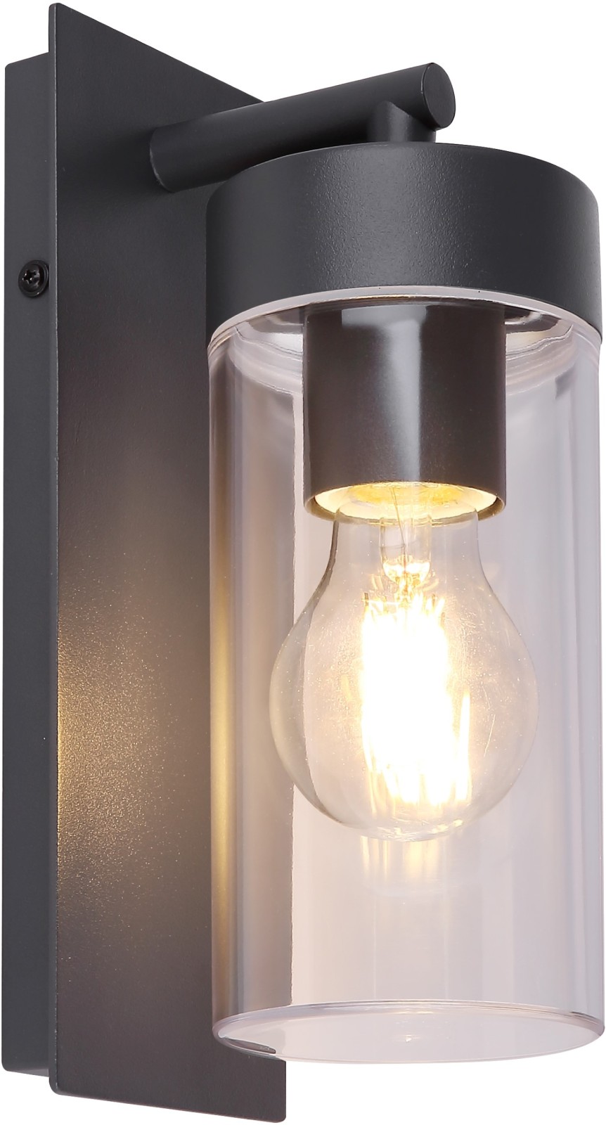 Wand-Außenleuchte - anthrazit - Aluminium - 25 cm hoch