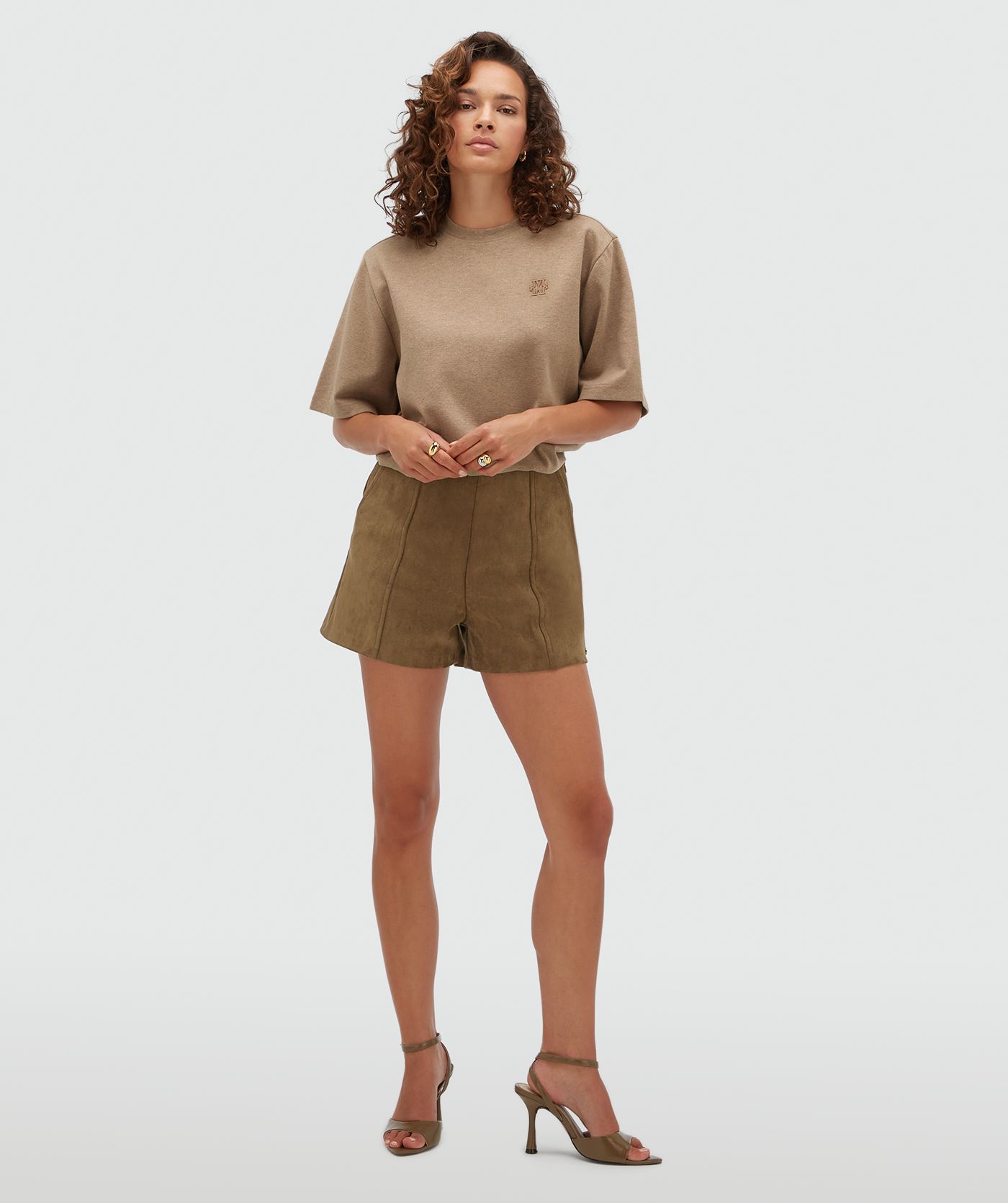 JV-PAXTON oversized T-shirt - khaki melange