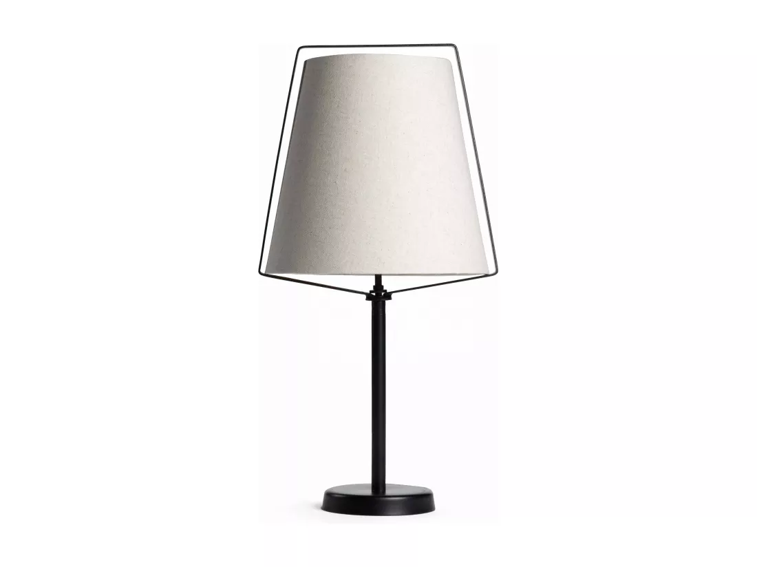 Lampe à poser design avec abat-jour en lin