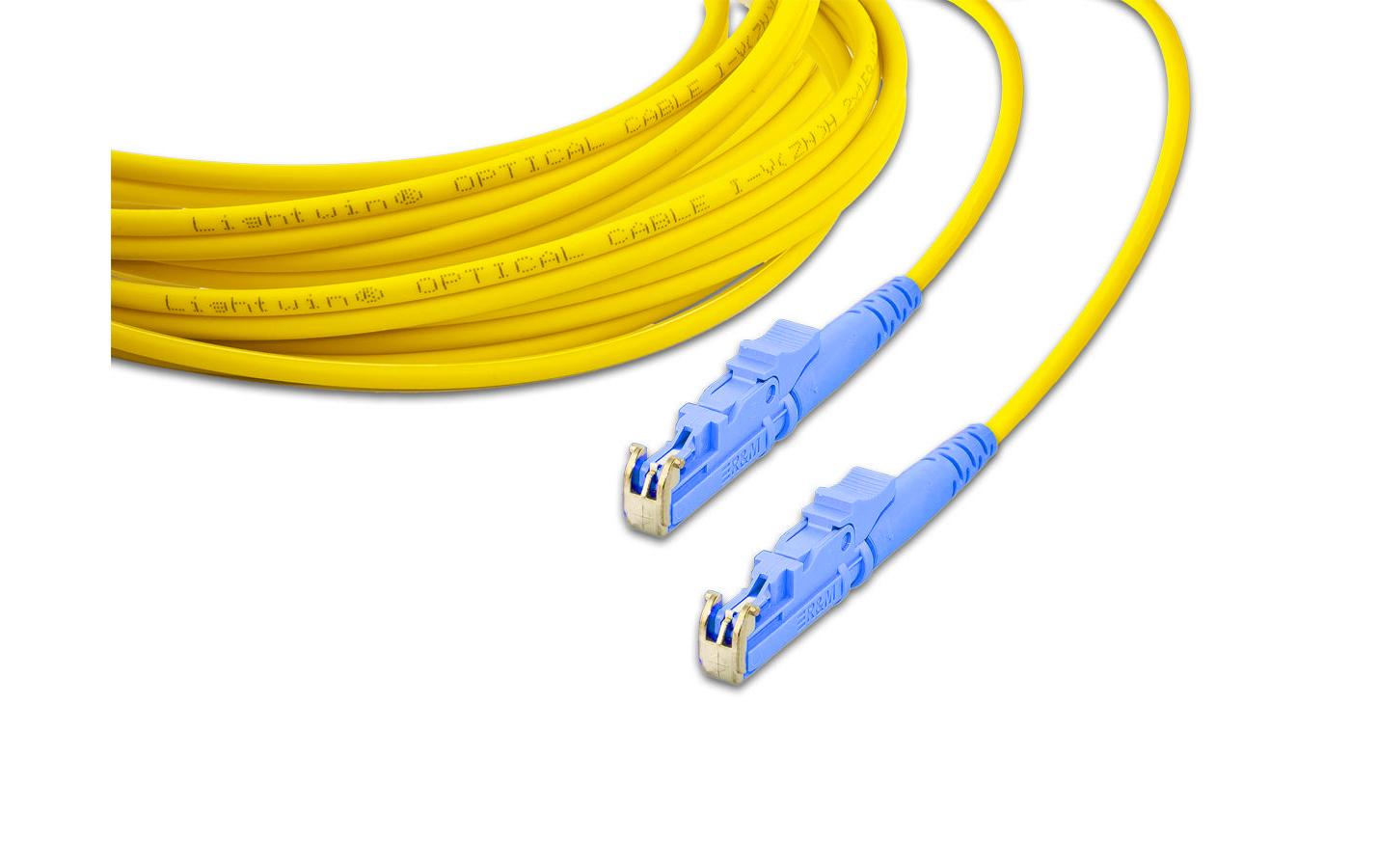 LWL-Patchkabel Singlemode E2000 – E2000, OS2, Simplex, 1 mSinglemode E2000-E2000 Simplex OS2 1 m
