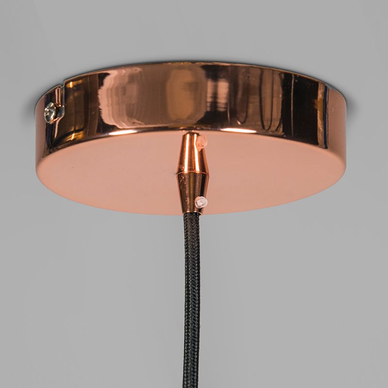 Art deco hanglamp koper met helder glas 30 cm - Ball 30