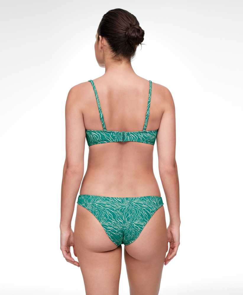 biquíni meia-calça jacquard com corte em U
