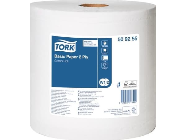 Tork Tork - Tørkerull for grunnleggende oppgaver, hvit - 184 m