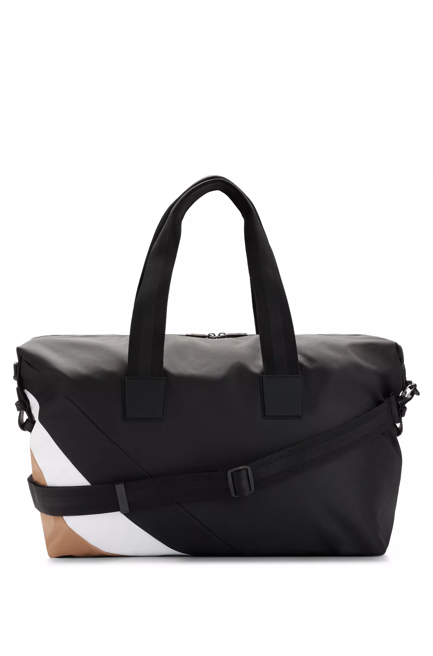 Bolsa de viagem BOSS Black-BOSS x Matteo Berrettini com logotipo e faixa característica.