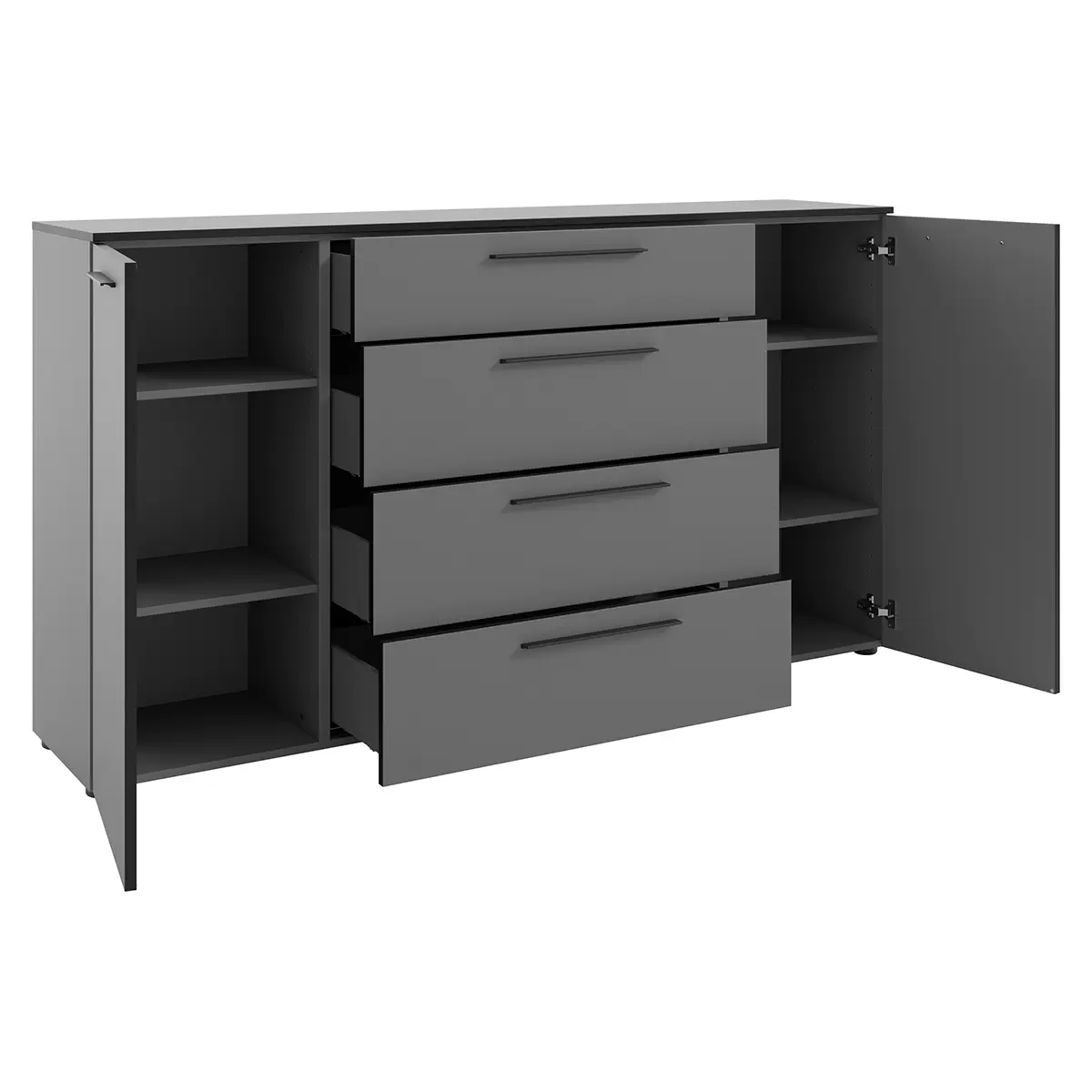 Kommode 2T4S Soul Schwarz