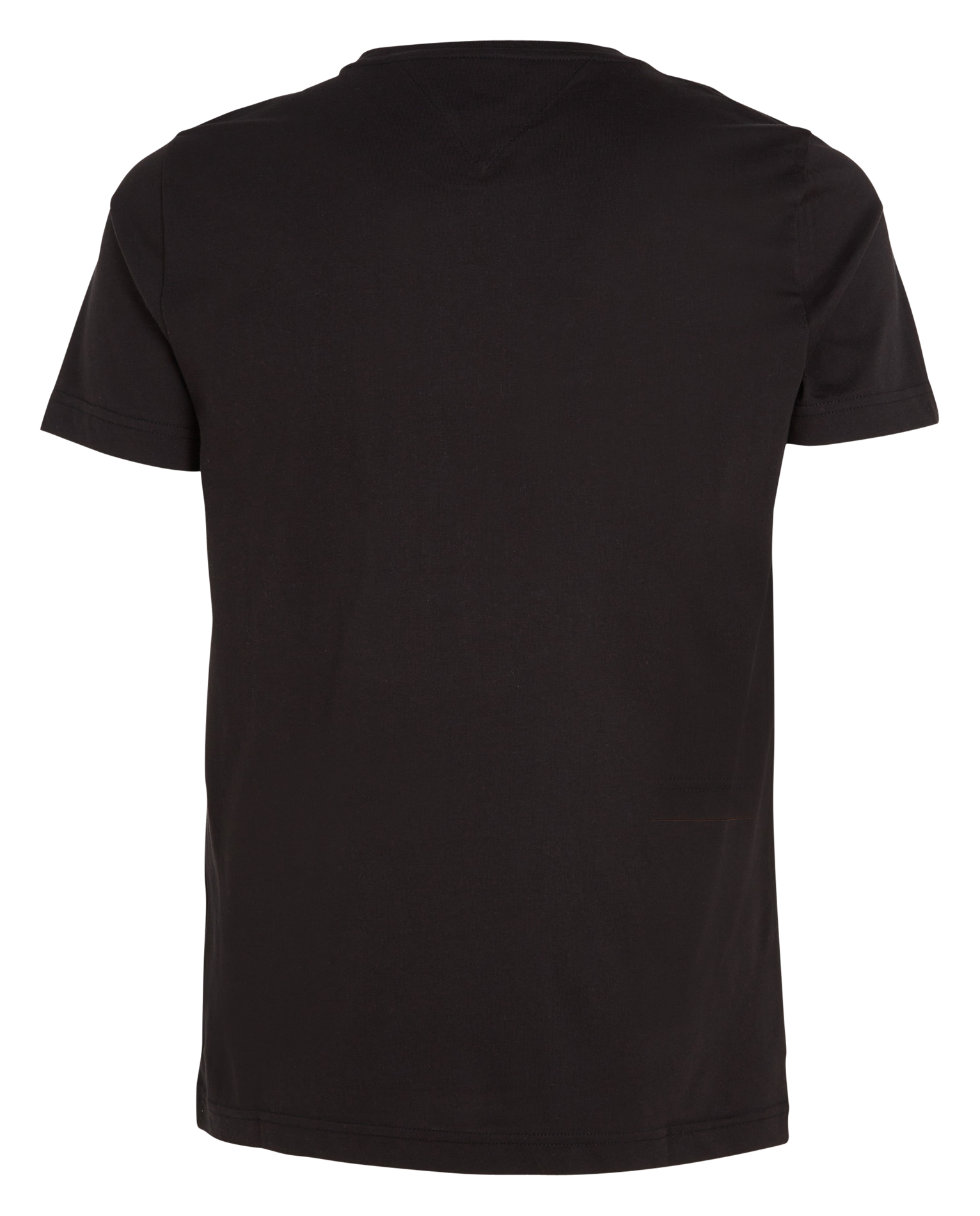 Tee-shirt slim-fit col rond brodé en coton bio | Noir