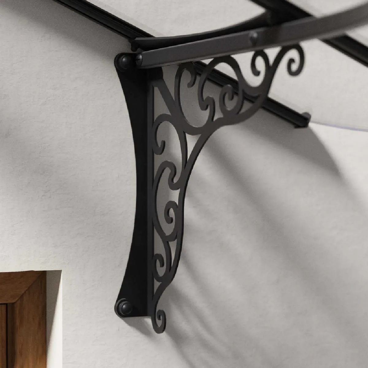 PALRAM Marquise transparente - 125x174,5 cm Noir