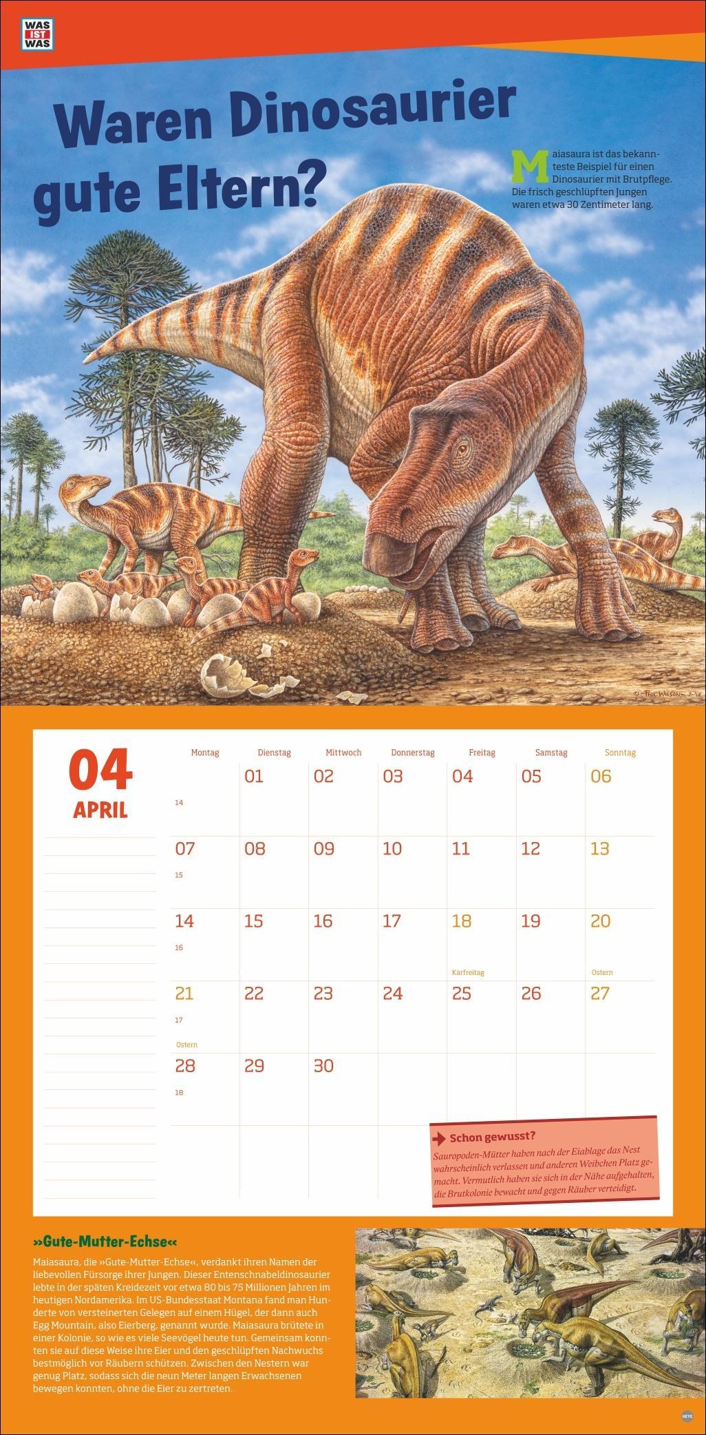 WAS IST WAS Dinosaurier Broschurkalender 2025