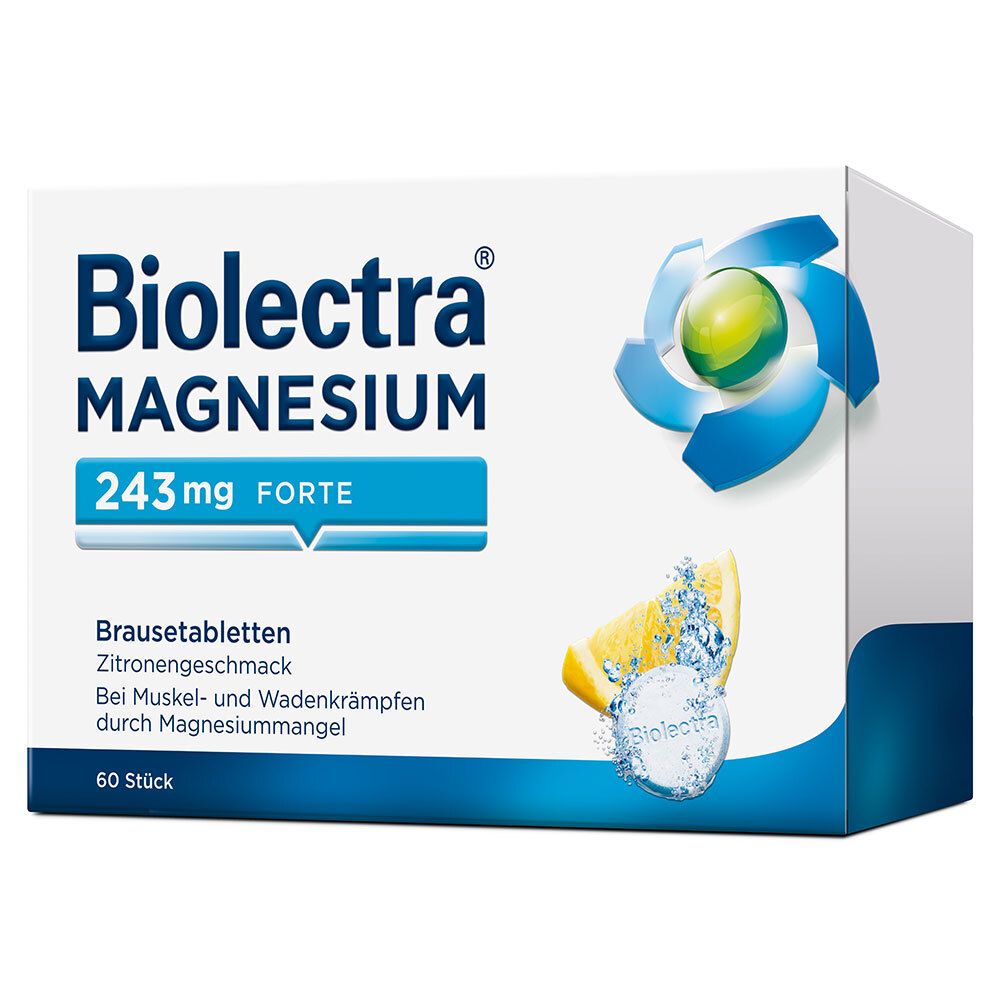 Biolectra® Magnesium 243 mg forte Brausetabletten Zitrone