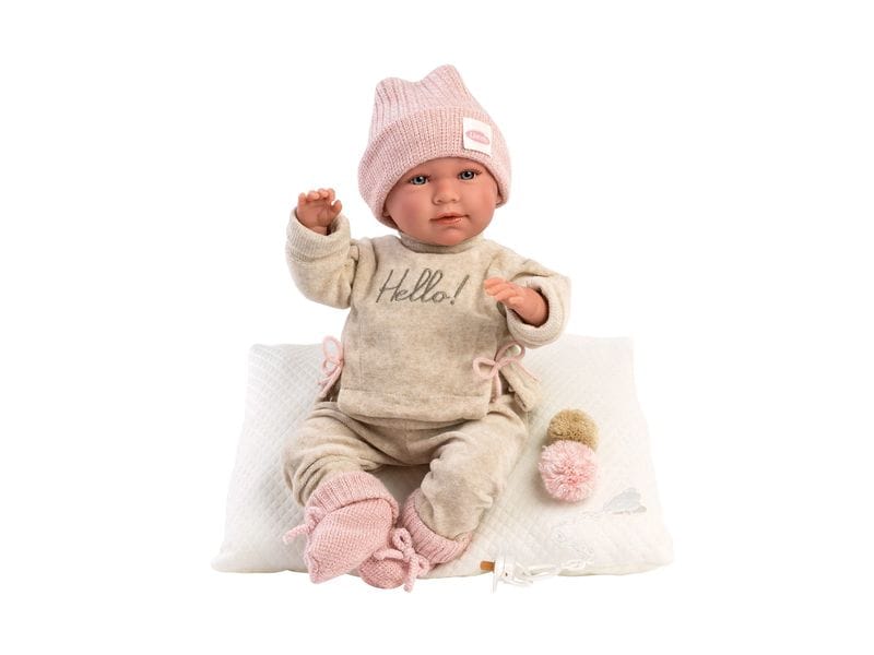 Llorens Babypuppe Mimi Hello 42 cm New Born Puppe mit weichem Stoffkörper