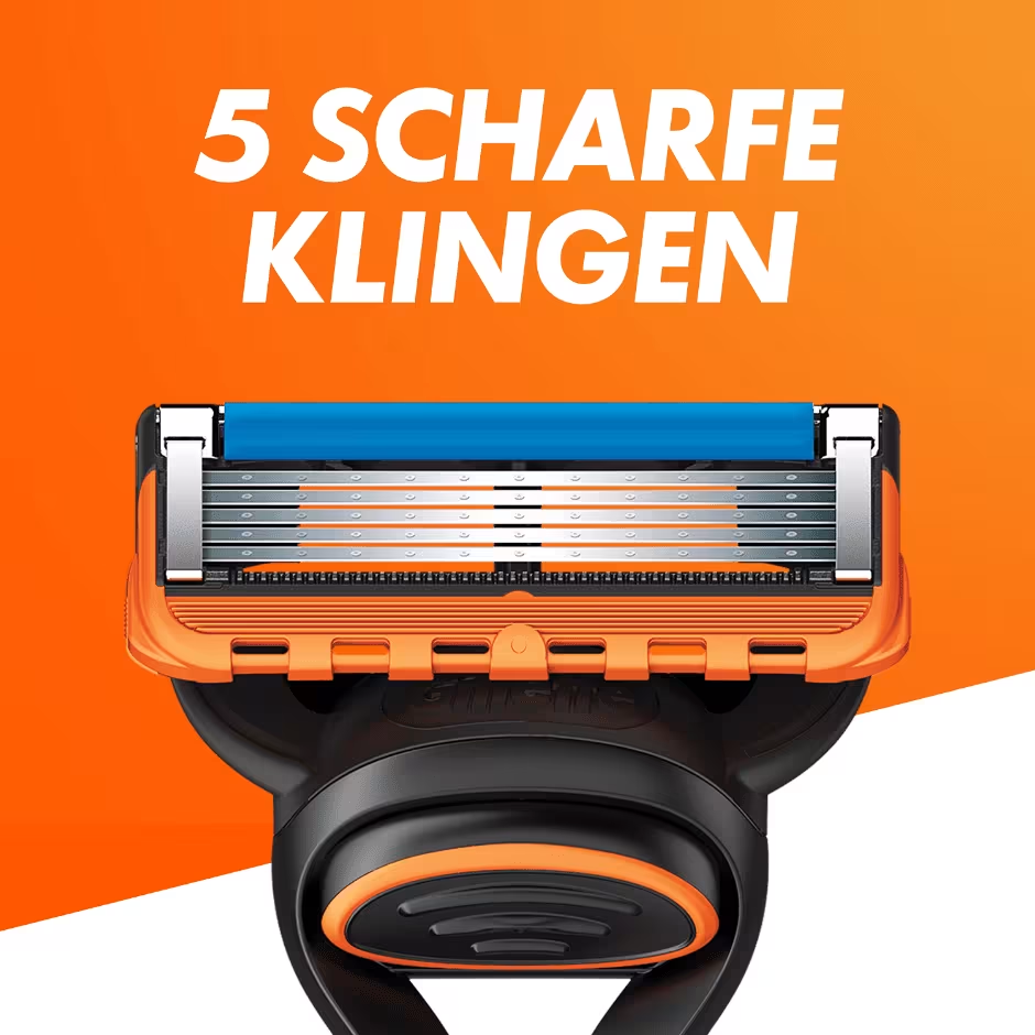 Fusion5 Rasierer Herren Nass Rasierer mit 5-fach Klinge / Präzisionstrimmer - Schwarz