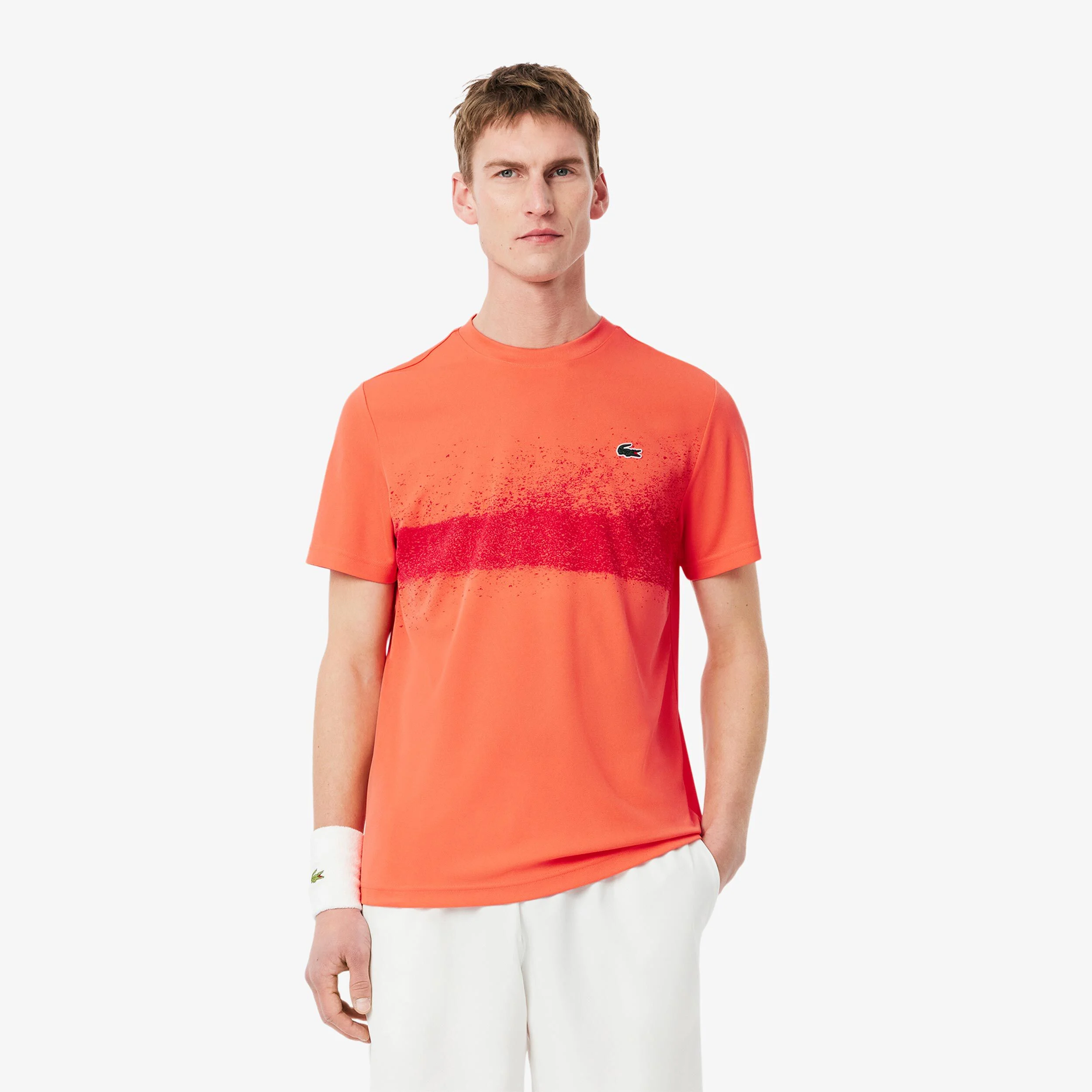 Lacoste T-shirt Hommes - Corail , Rouge