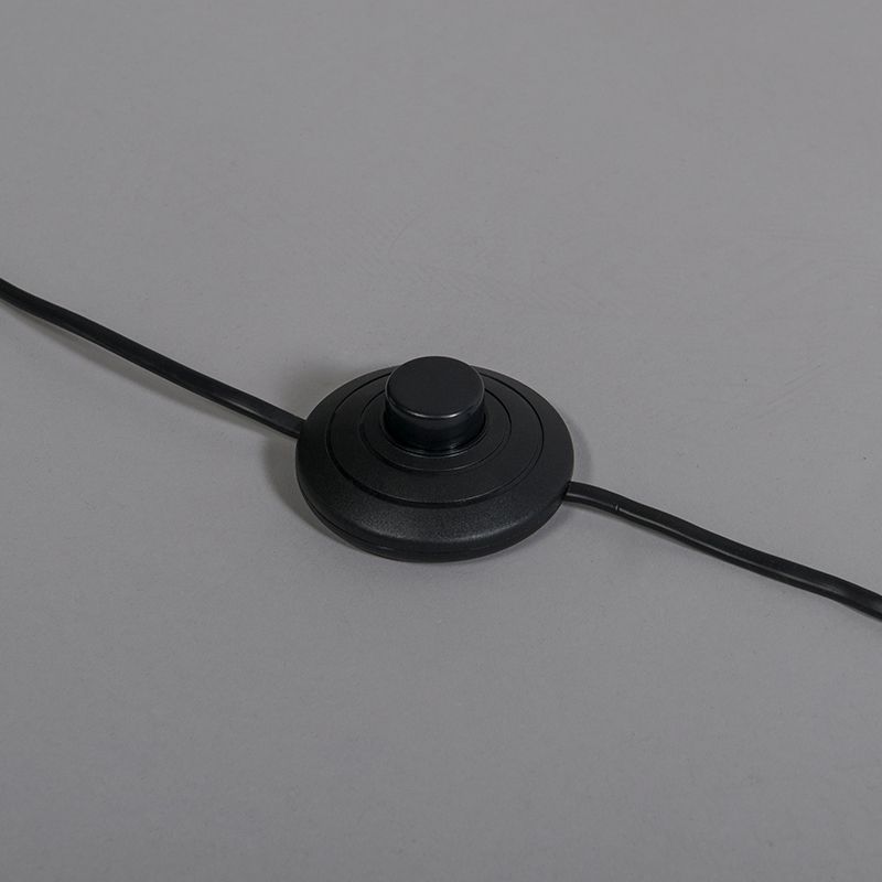 Moderne vloerlamp staal met witte kap - VT