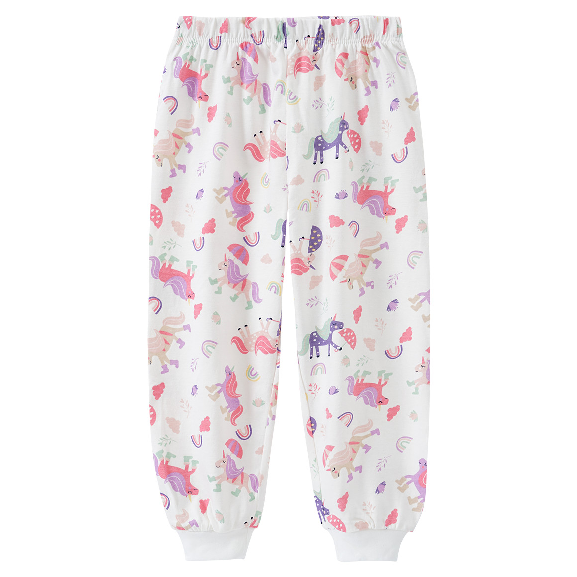 Topomini Baby Schlafanzug mit Einhorn-Motiven flieder / weiss
