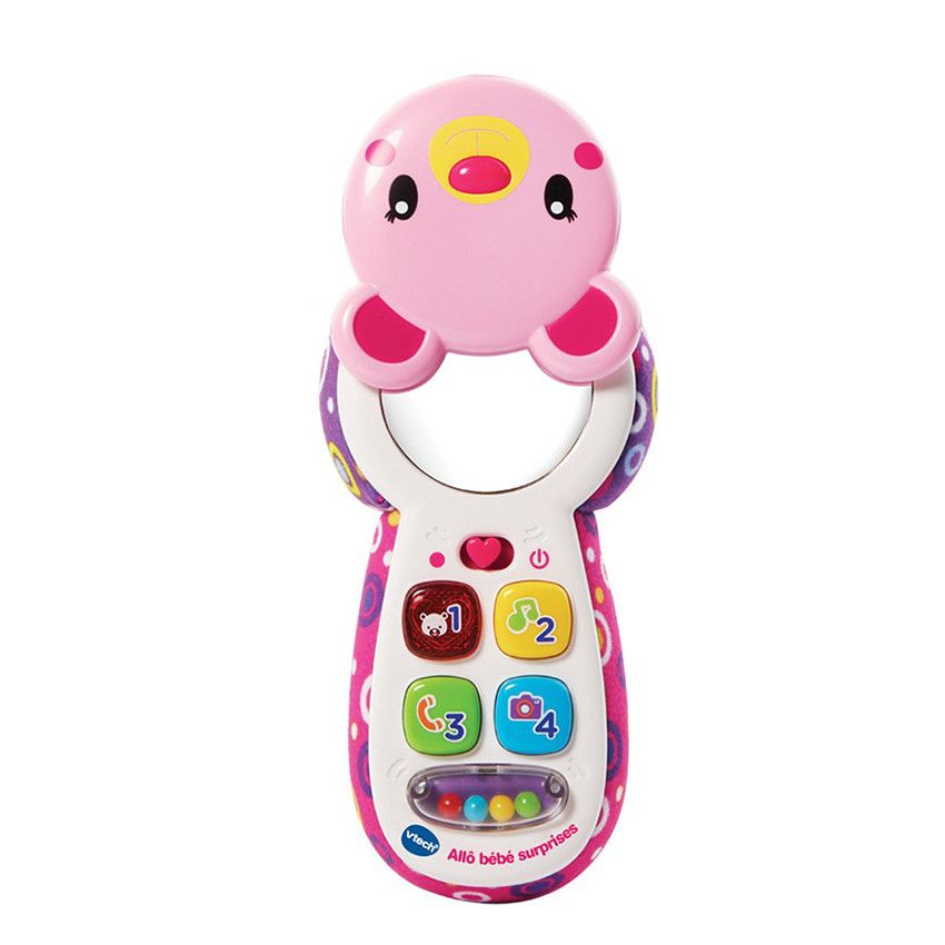 Jouet téléphone Allô Bébé Surprises - Rose - Doré