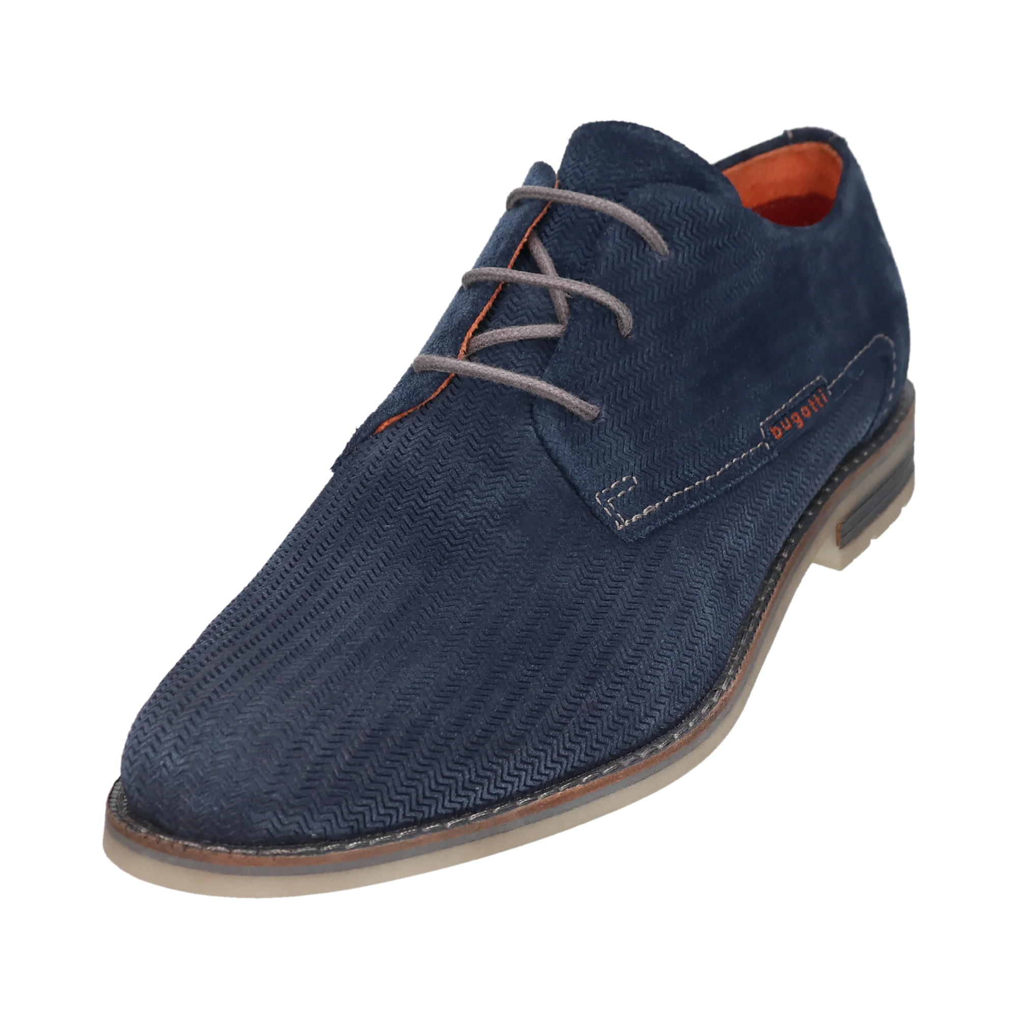 Leder Business Schnürer blau