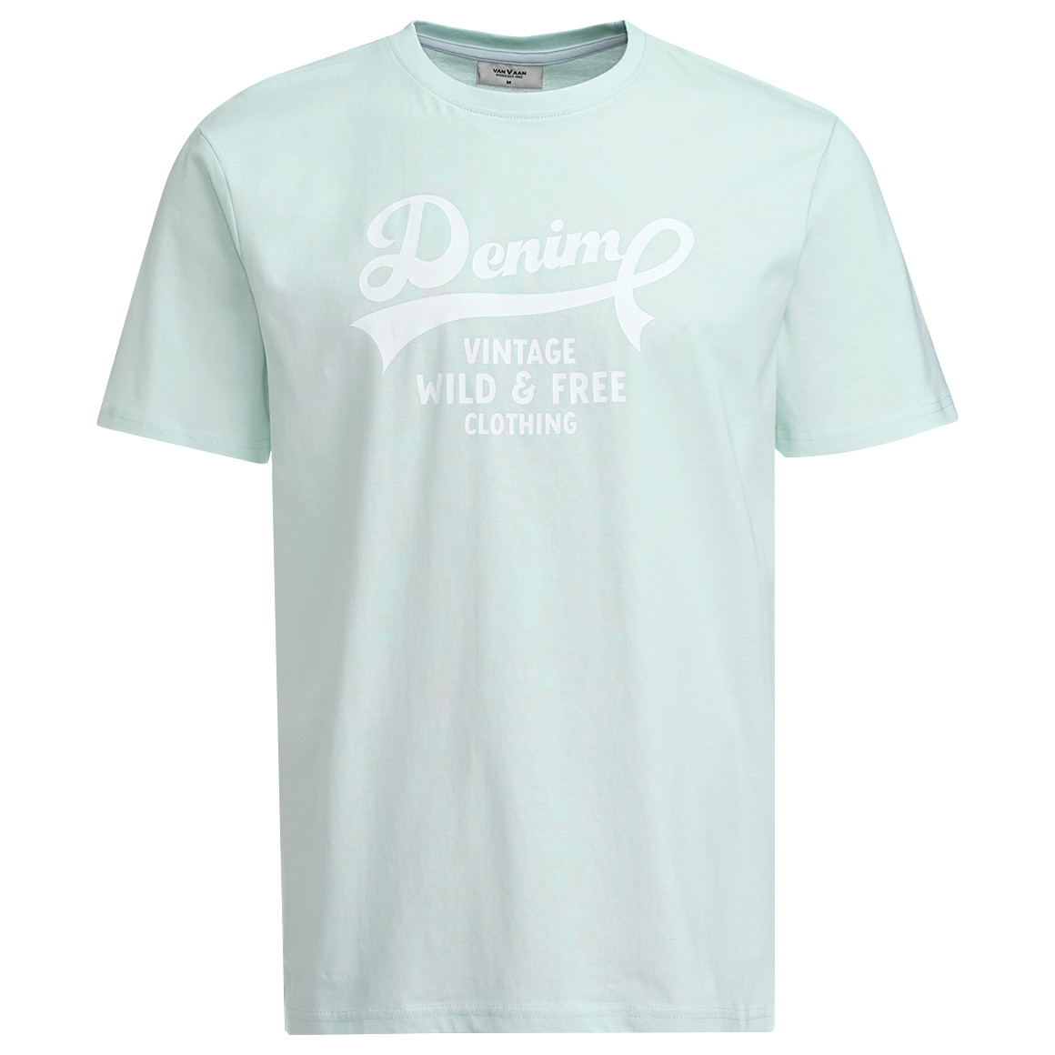 VanVaan Denim Herren T-Shirt mit Print helltürkis