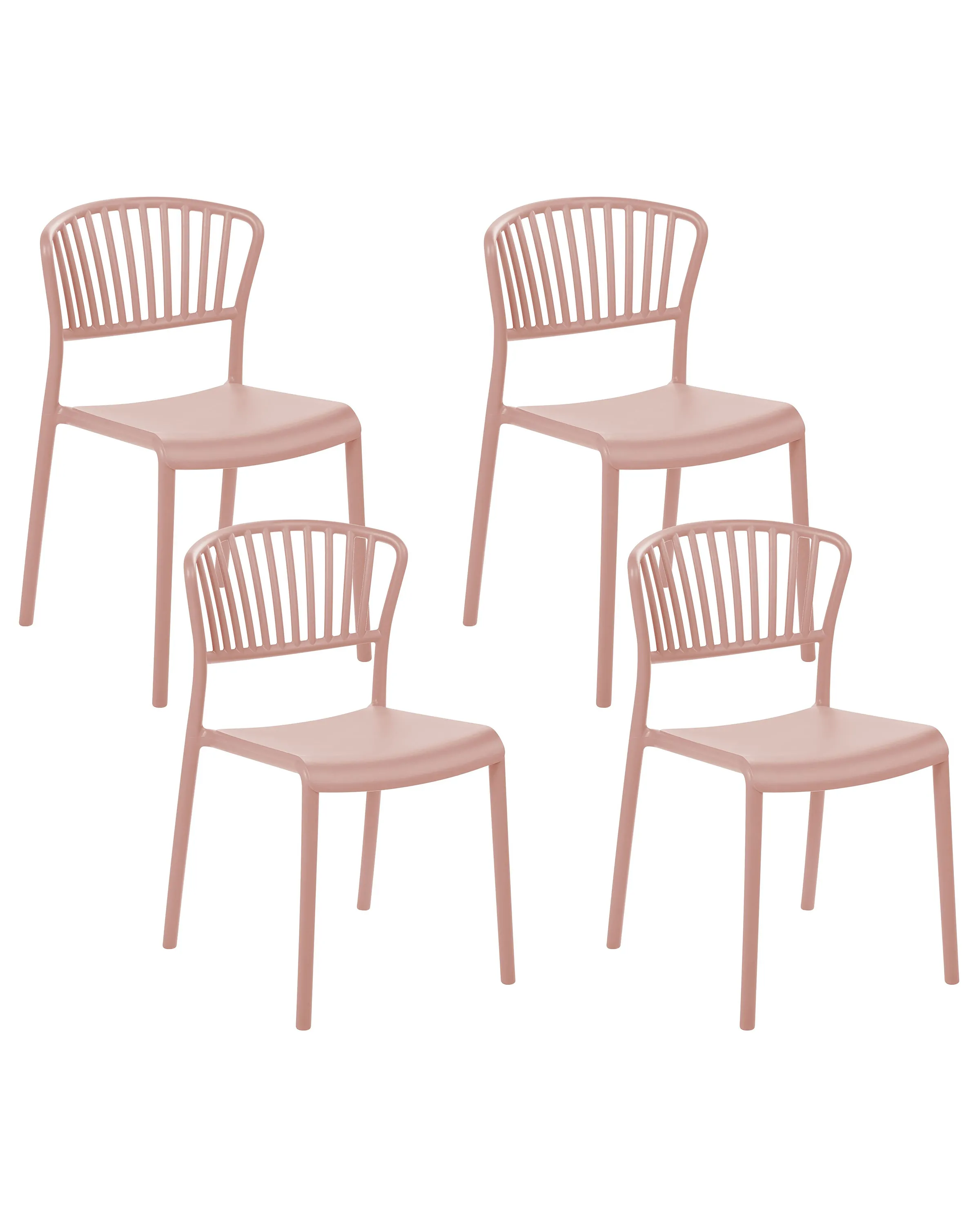 Set van 4 tuinstoelen GELA Pastelroze