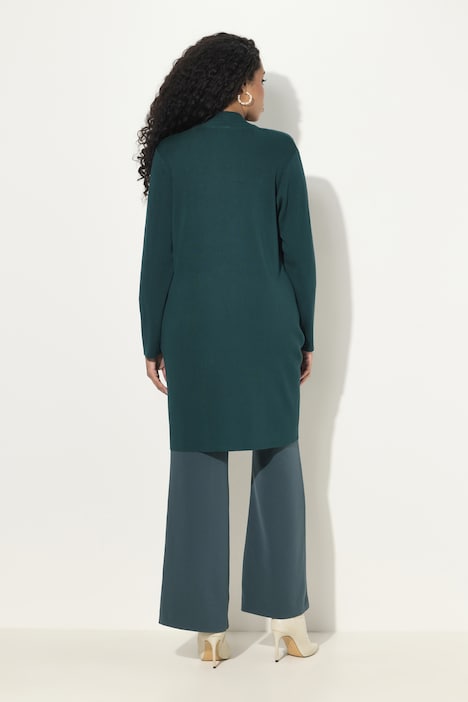 Strickjacke, lange, offene Form, weicher Feinstrick