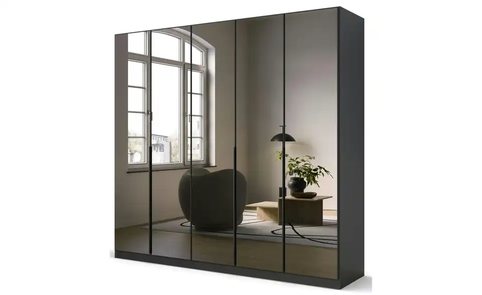 Drehtürenschrank Skyla Grau 226 cm