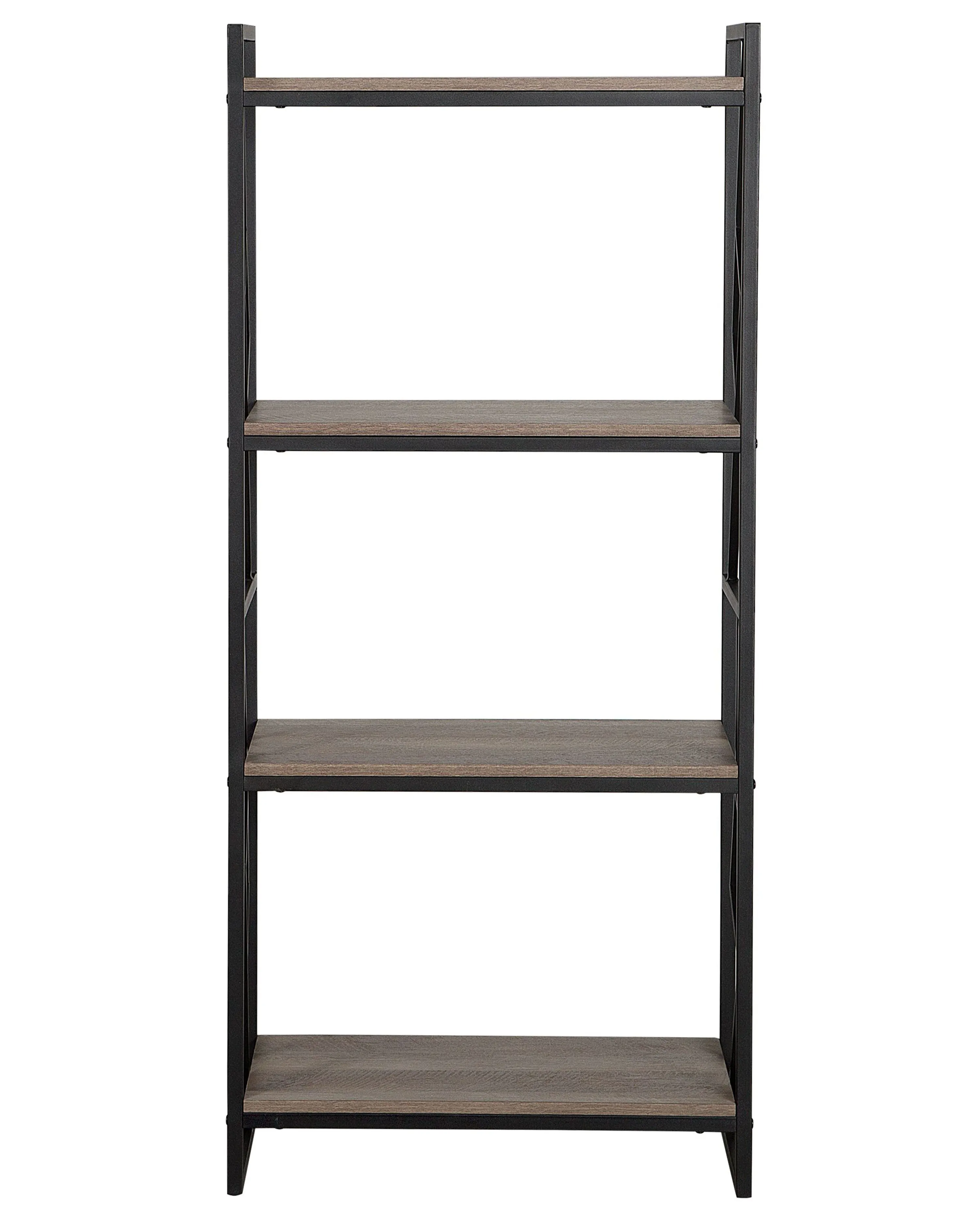Boekenkast met 4 planken FORRES 143 cm Bruin/zwart