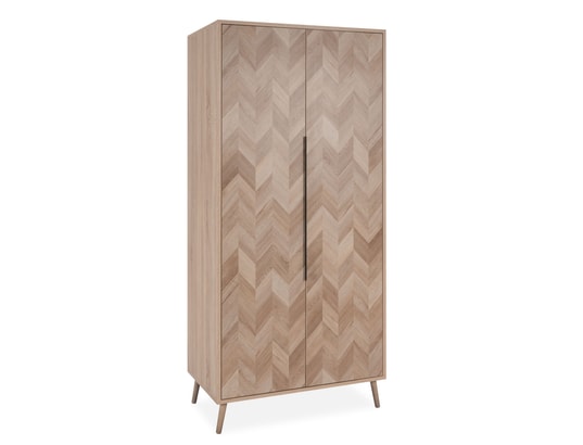 TERRE DE NUIT - Armoire 2 portes impression chevron naturel