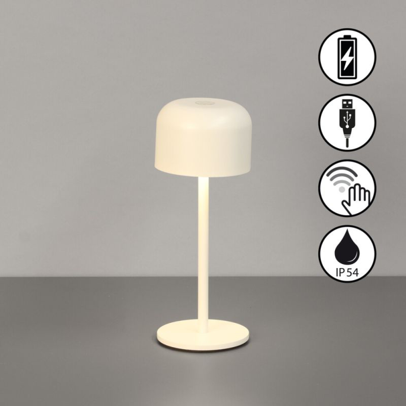 FINLEY TAFELLAMP - OUTDOOR - BEIGE