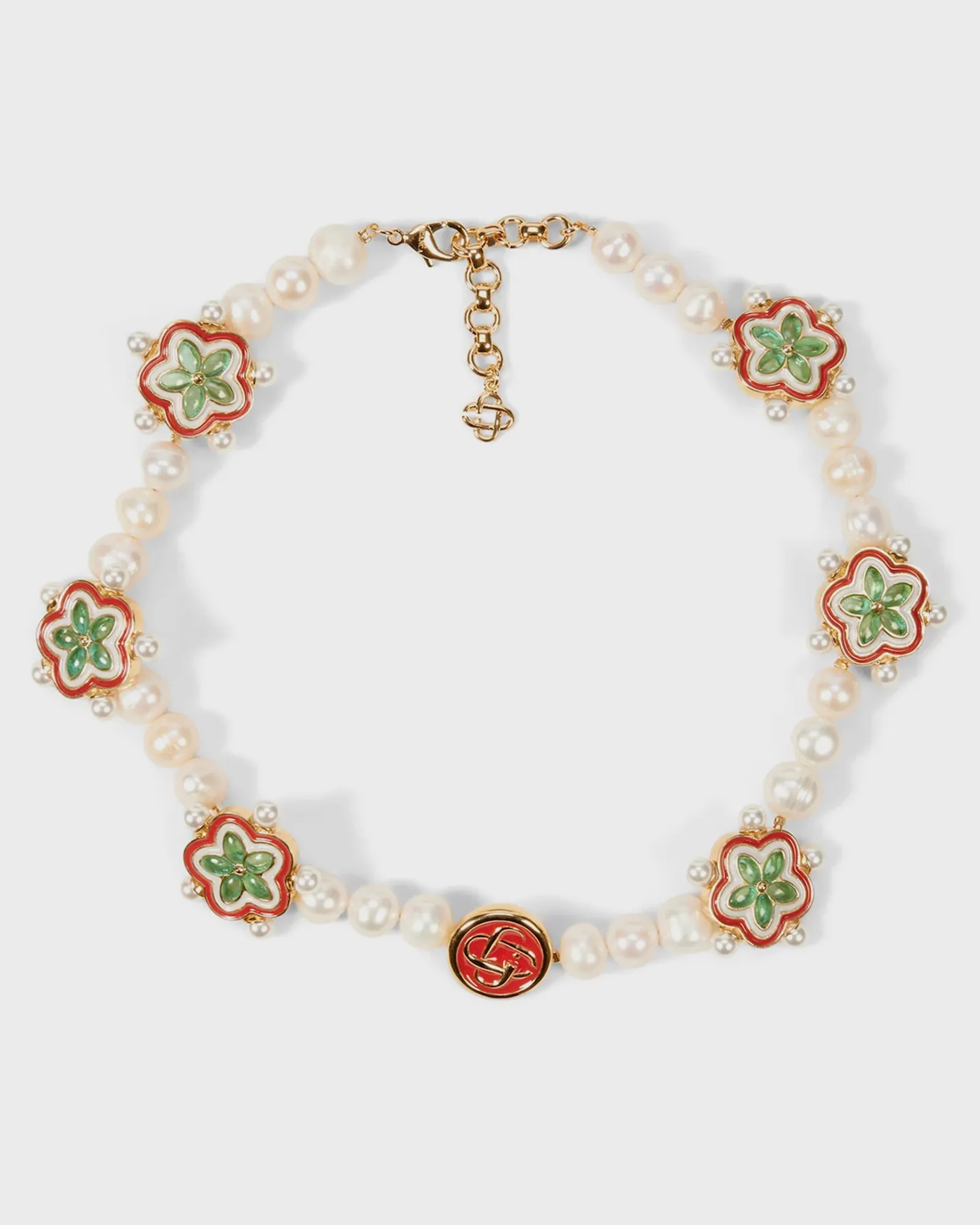 Casablanca GRADIENT FLOWER SHORT NECKLACE