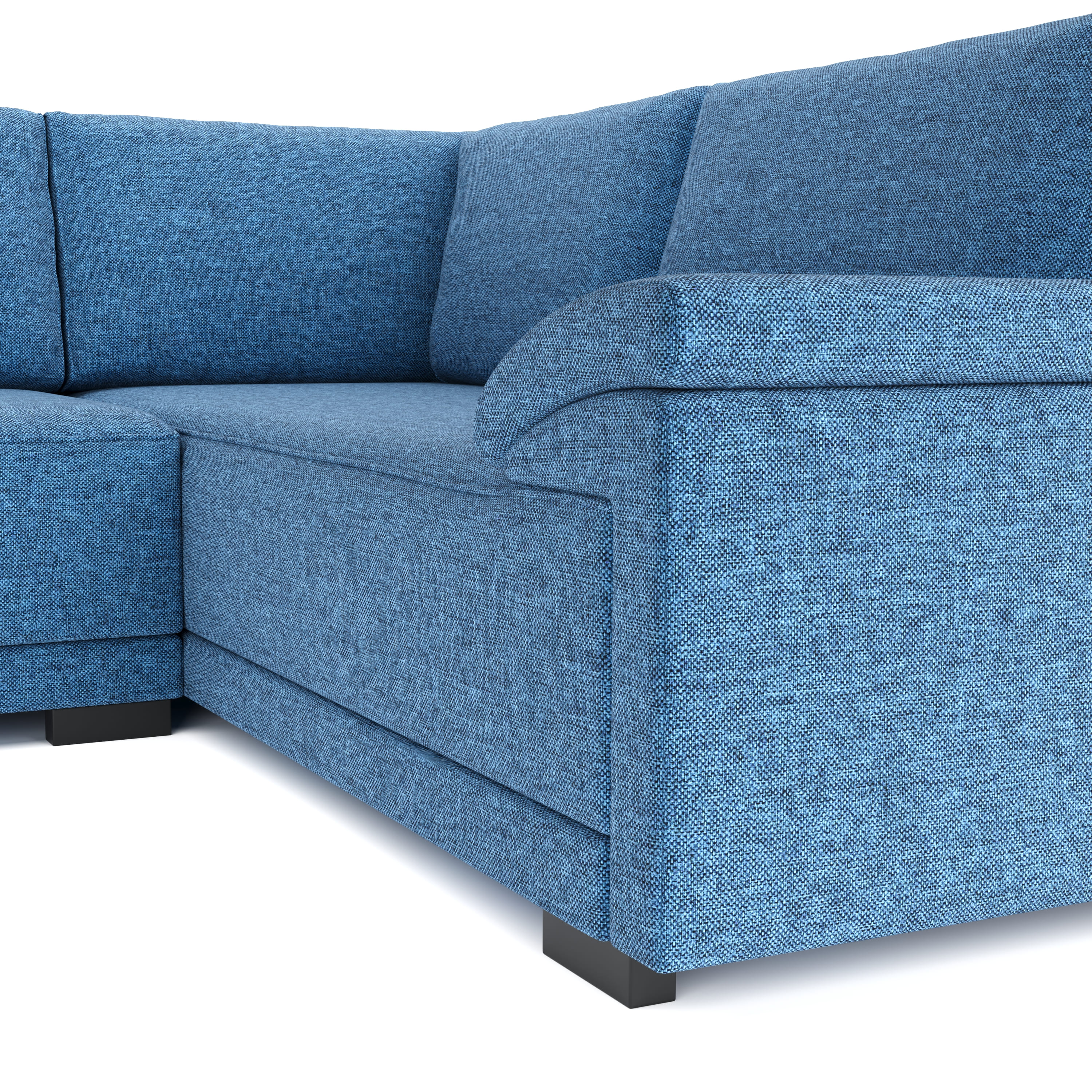 Ecksofa mit Schlaffunktion LYNN rechts blau