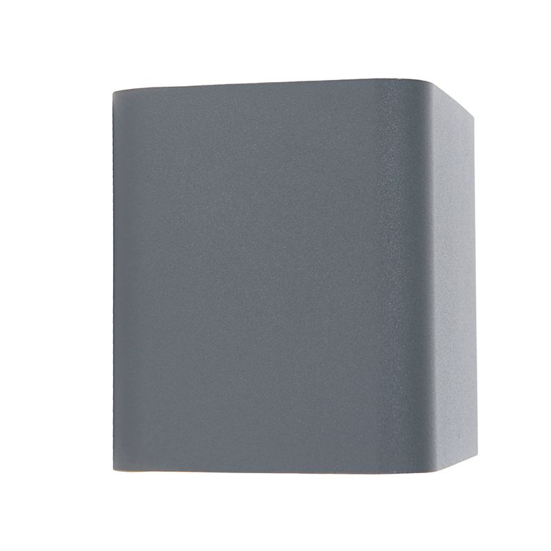 Moderne wandlamp donkergrijs incl. LED IP54 vierkant - Evi