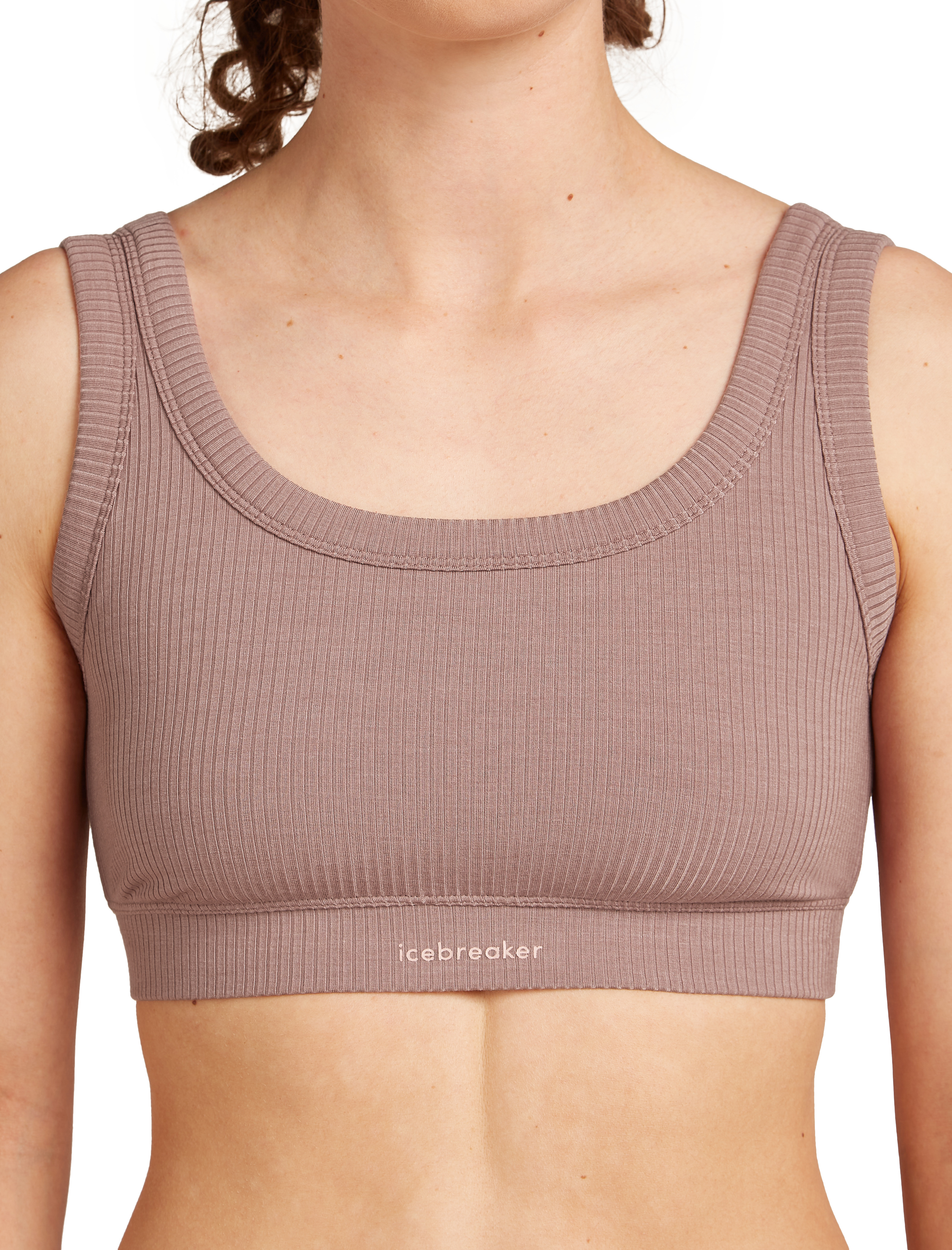 W Merino Blend Rib Lotus Bra