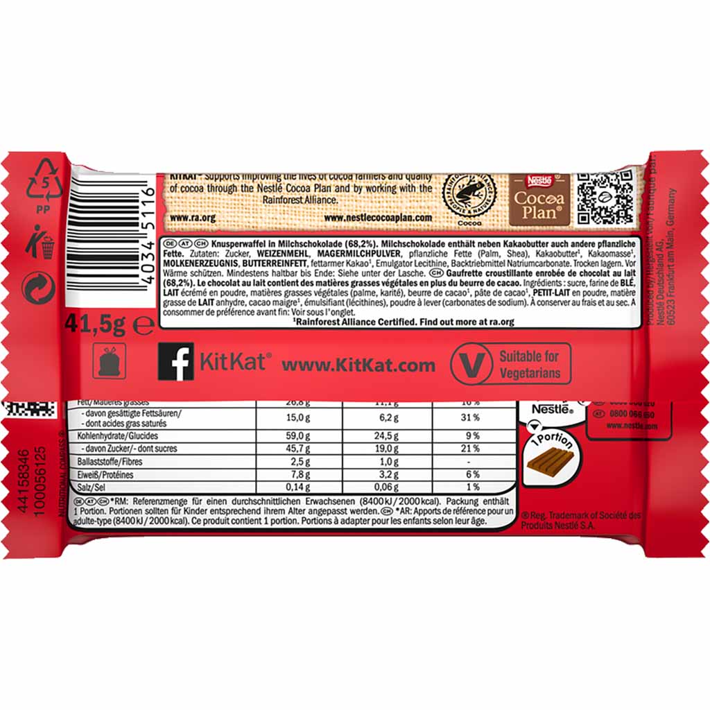 KitKat Classic Schoko-Riegel 24x 41,5g=996g MHD:30.9.25