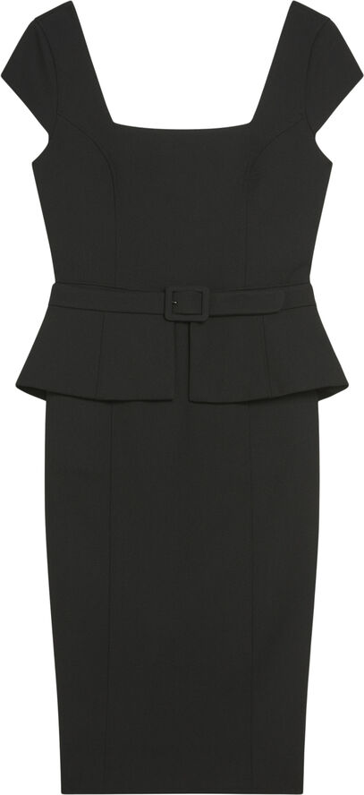Ted Baker FLEUURR Square Neck Midi Dress With Black