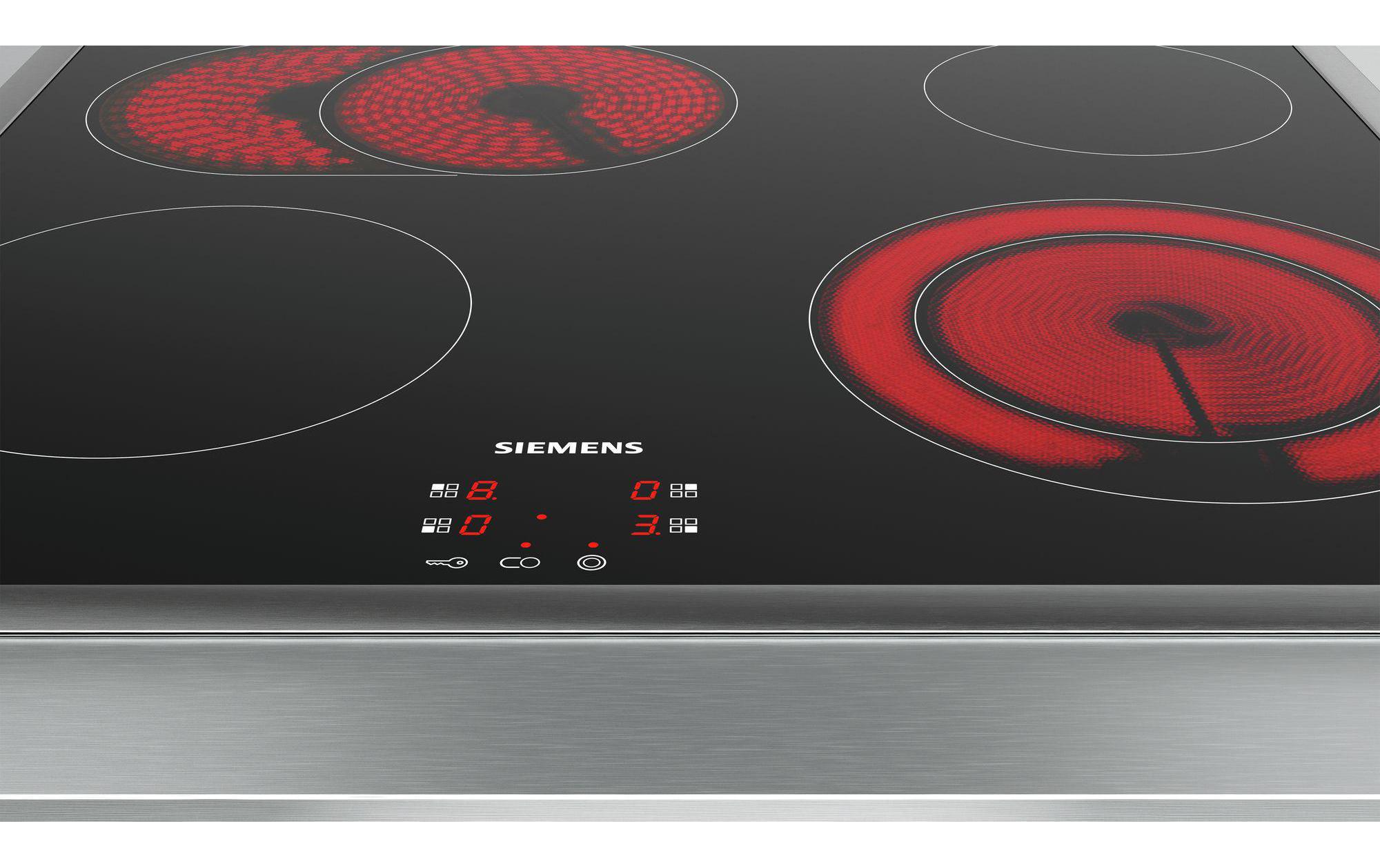 Glaskeramik-Kochfeld EF645HNA2C Flachrahmen-Design<br>Glaskeramik-Kochfeld mit 4 Herdplatten